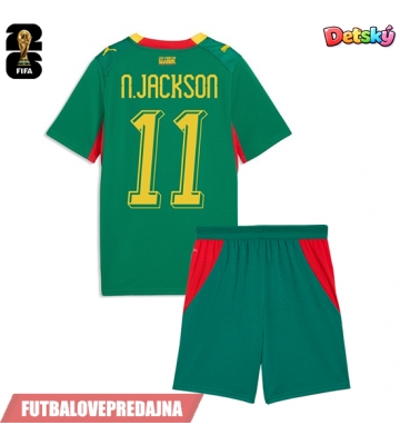Lacne Dětský Futbalové dres Senegal Nicolas Jackson #11 MS 2026 Krátky Rukáv - Preč (+ trenírky)